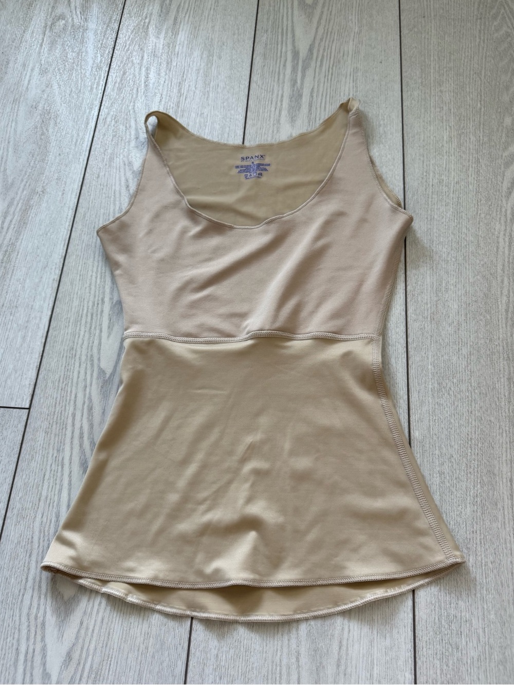 SPANX slimming invisible tank small beige nude shapewear neutral classic cami